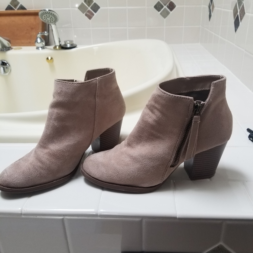 Tan booties
